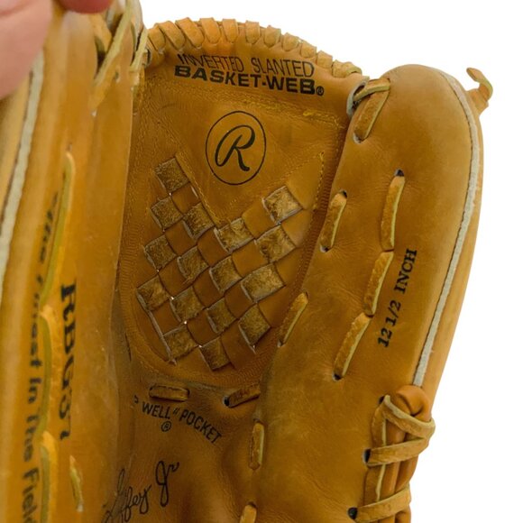 Rawlings RBG37 12.5 in Ken Griffey Jr Baseball Glove LHT Leather Fastback Model - Picture 8 of 9